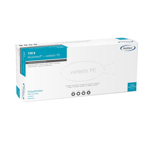 MaiMed-veterin PE Veterinärhandschuhe 90cm, orange, 100 St./Box | Box (100 Stück)