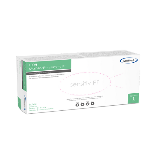MaiMed-sensitiv Latex-Untersuchungshandschuhe unsteril, puderfrei zu 100 St./Box