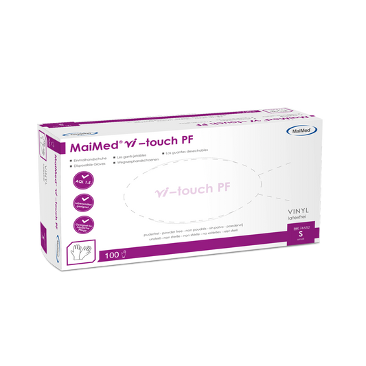 MaiMed vi-touch Einmal-Vinylhandschuhe, puderfrei, 100 St./Box