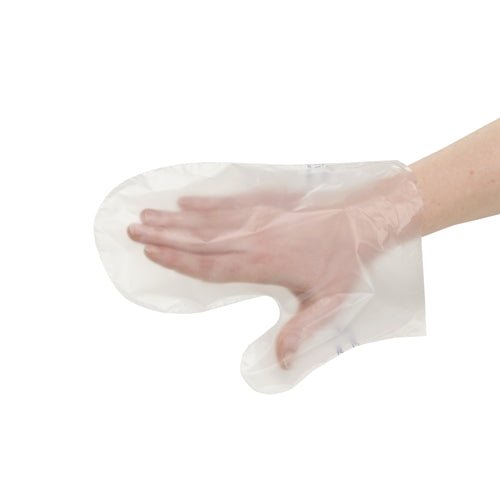 hygienische handschuhe PAPSTAR Fäustlinge, transparente Handschuhe für hygienische Anwendungen