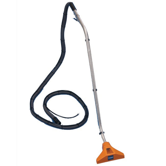 Das Zubehörset aquamat 10.1 von Diversey Deutschland GmbH & Co. OHG enthält einen 3,5 m langen Sprühschlauch, ein 3-teiliges Chromrohr und eine starre Düse - ideal für die professionelle Reinigung von Teppichen und Polstern. Die Packung enthält ein Set für optimale Leistung.