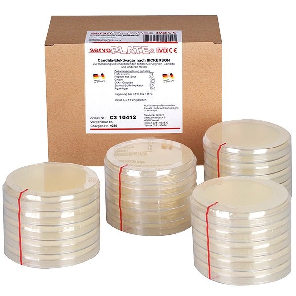 Servoplate Nährböden Dermatophyten Selectiv Agar NEU: Packung mit 4 x 5 Stück | Packung (20 Platten)