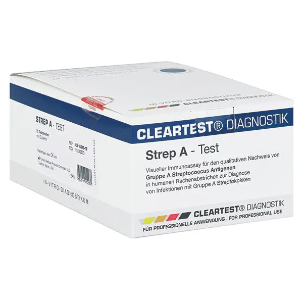 Clearest Strep -A cassette test - 10 test strips | Pack (10 tests)