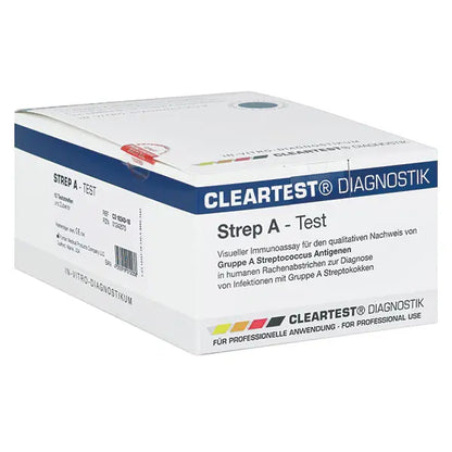 Clearest Strep -A cassette test - 10 test strips | Pack (10 tests)