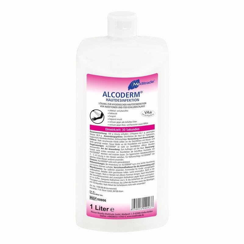 Auslaufartikel: Alcoderm® Hautdesinfektion, 1 L | Flasche (1 Stück)