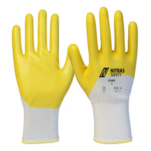 NITRAS Nitrilhandschuhe, weiß / gelb