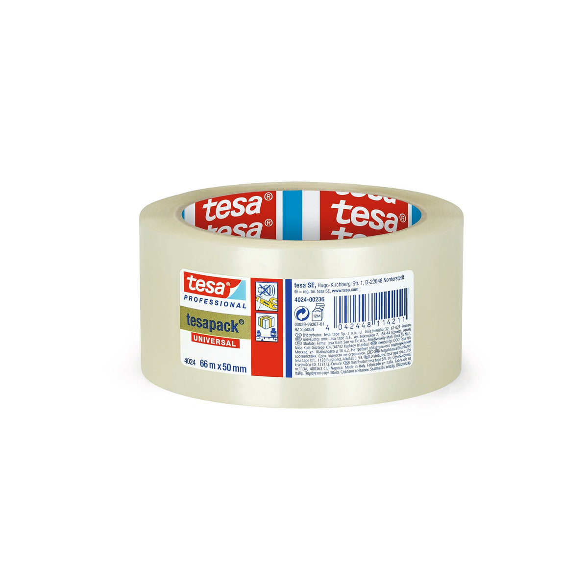 tesa Professional 4024 Packband Universal PP transparent, 66 m x 50 mm