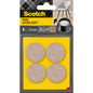 Eine Packung 3M Scotch® Extra weiche Filzpads, selbsthaftend, beige (4 runde Pads, 34mm), bietet extrastarken Klebstoff für den Bodenschutz unter Möbeln.