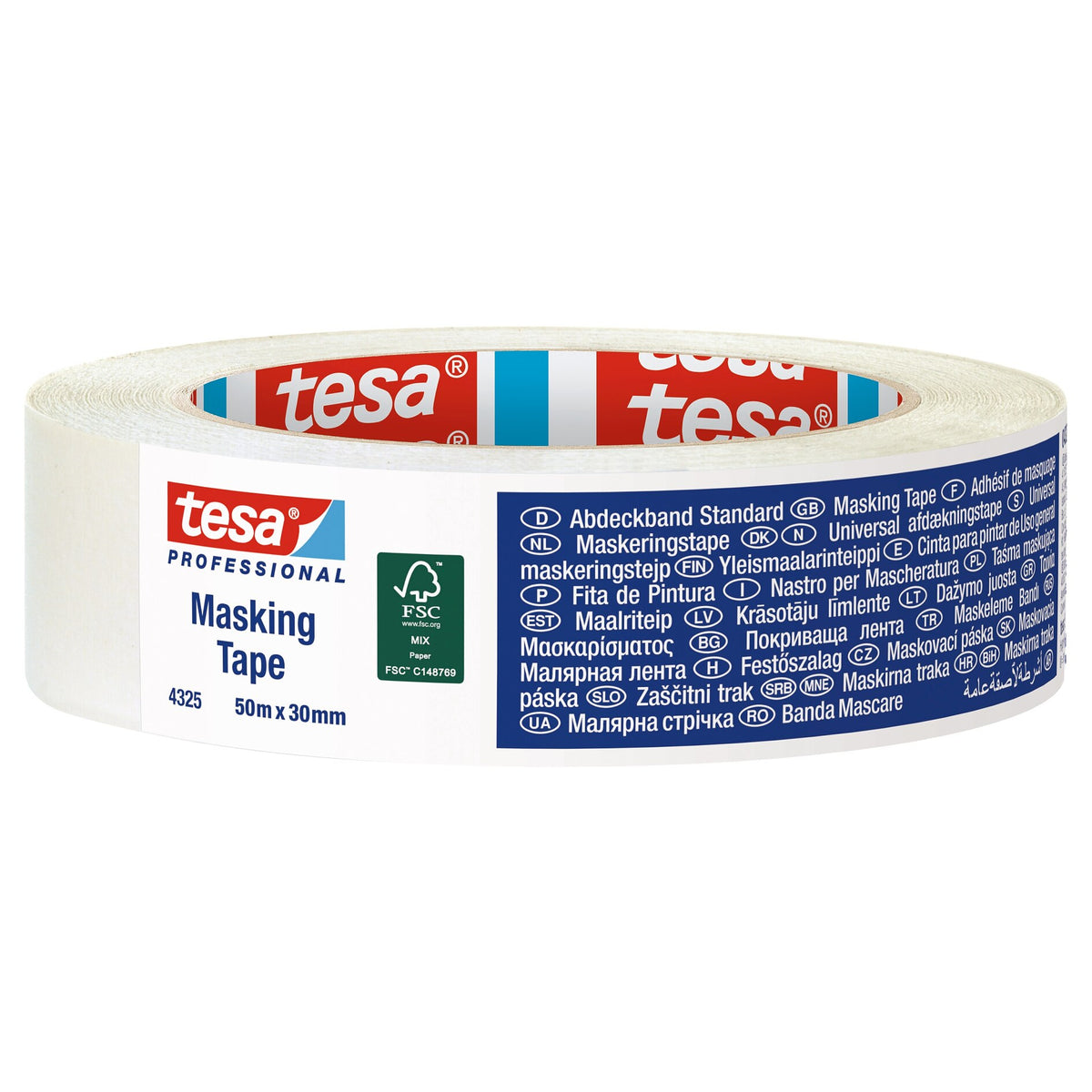 tesa Professional 4325 Abdeckband Standard chamois, 50 m x 30 mm