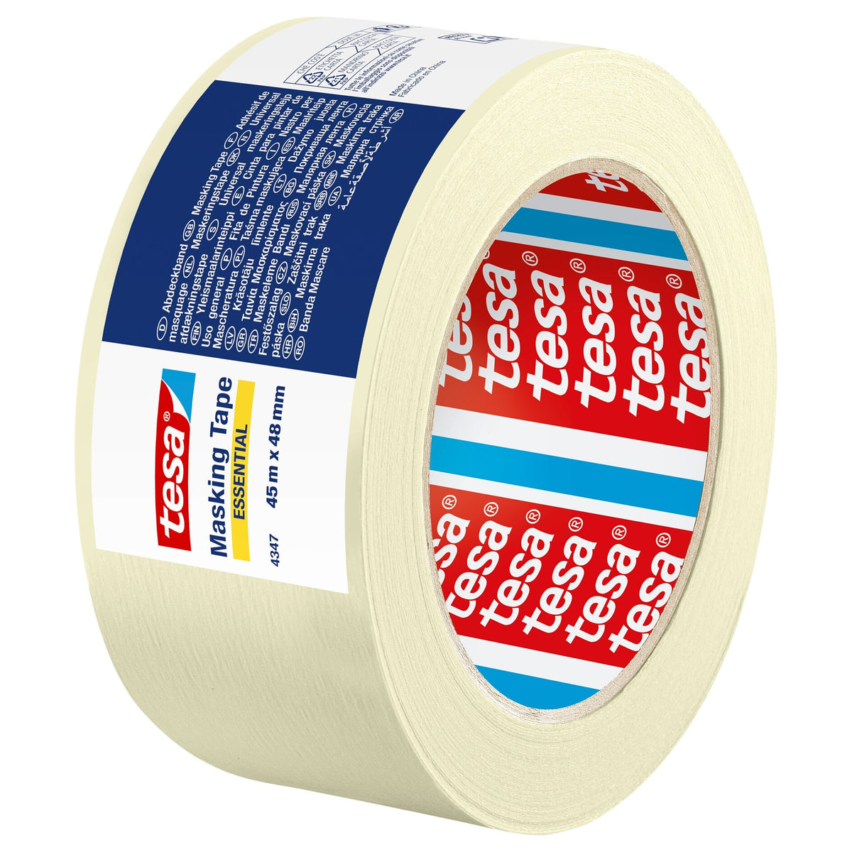 tesa 4347 Essential Papierklebeband, chamois 45 m x 48 mm