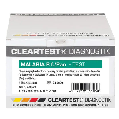 Cleartest Malaria P.f./Pan Pack: 5 test cassettes | Pack (5 tests)