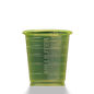 Der MED COMFORT ECO Einmal Medizinbecher 30 ml graduiert von der AMPri Handelsgesellschaft mbH ist ein grüner, durchscheinender Kunststoffbecher mit Messmarkierungen, der auf einem schlichten weißen Hintergrund abgebildet ist.
