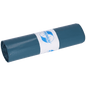 A roll of EMIL DEISS KG (GmbH + Co.) DEISS 10032 blue trash bags (25 bags, 630x800x0.05 mm) with a "PREMIUM" label is shown against a plain white background.