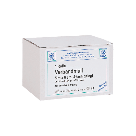 Verbandmull Sprechstundenpackung 5 m x 6 cm