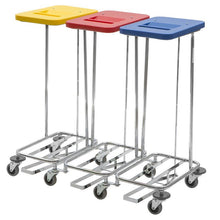 VERMOP Meditrans Wäschesammler dreifach, mit Deckel und Pedal| 1 Stück