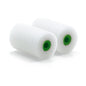 The Nölle Profi Brush Paint Roller Superfine (5.5 cm) from Nölle Profi Brush Brush & Paint Technology e.K. is designed for precise painting work and delivers smooth, superfine surfaces - here in white with a green core, side by side on a white background.