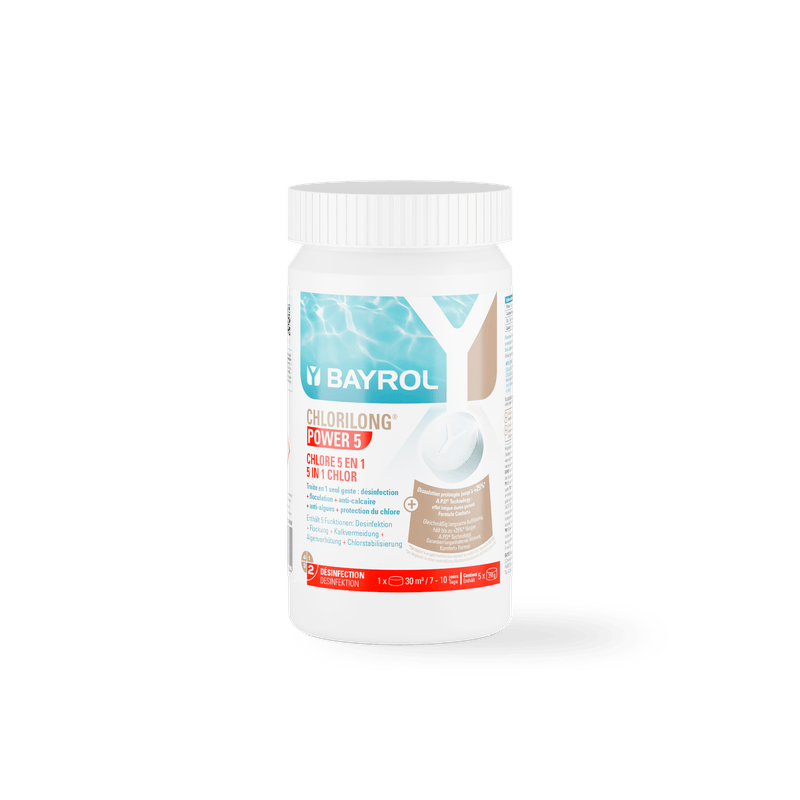BAYROL Chlorilong® POWER 5 Slow-dissolving 5-function chlorine tablets