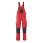 MASCOT® Leipzig dungarees, red/black
