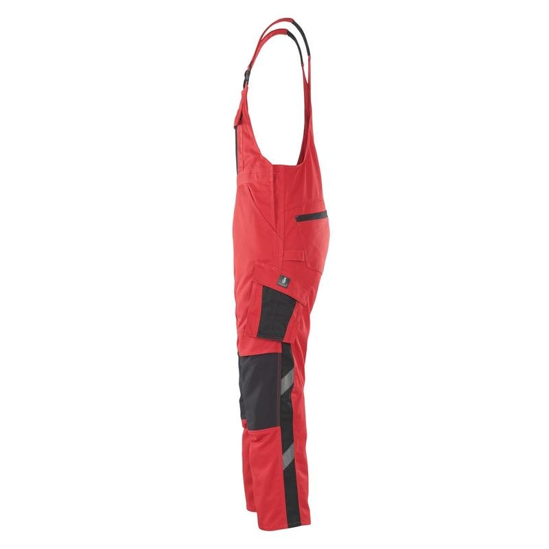 MASCOT® Leipzig Latzhose, rot/schwarz