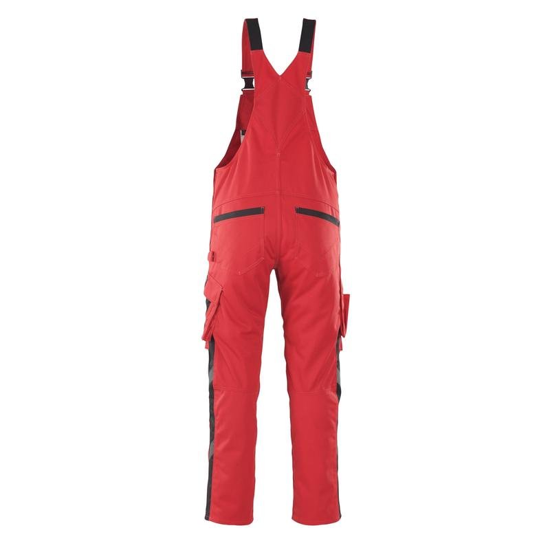 MASCOT® Leipzig Latzhose, rot/schwarz