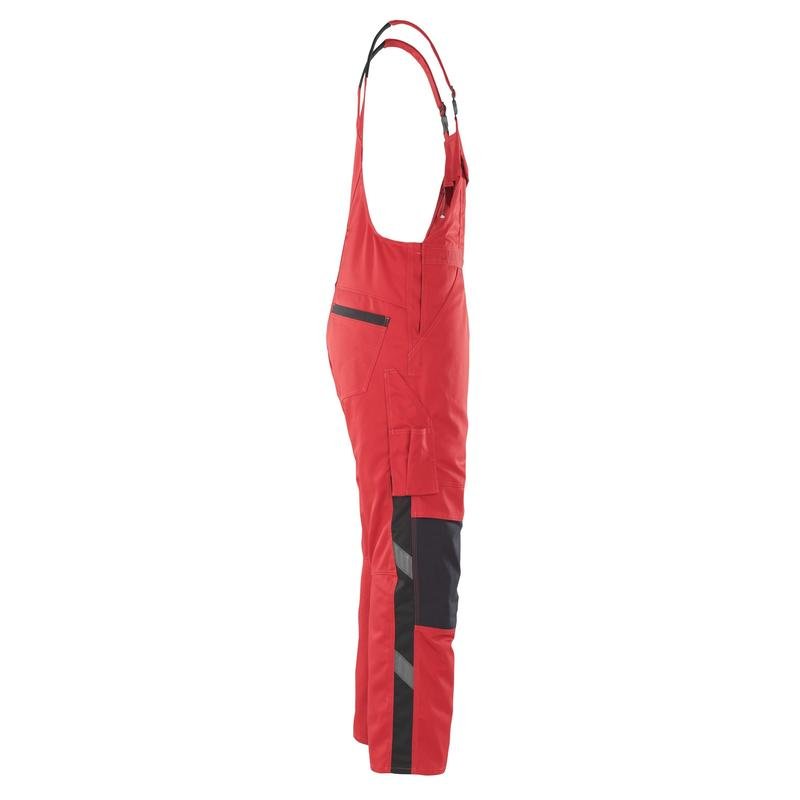 MASCOT® Leipzig Latzhose, rot/schwarz