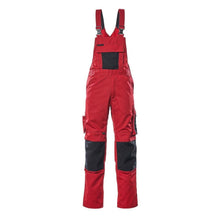 MASCOT® Augsburg dungarees, red/black