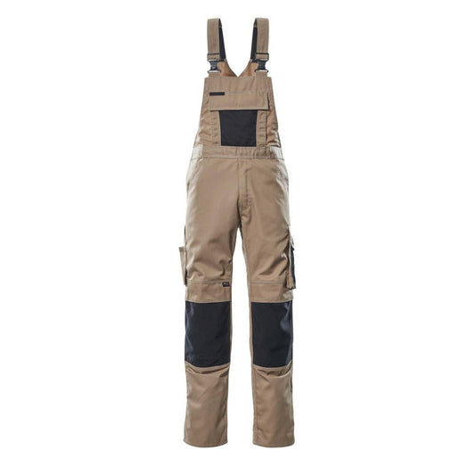 MASCOT® Augsburg dungarees, light khaki/black