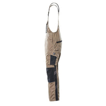 MASCOT® Augsburg dungarees, light khaki/black
