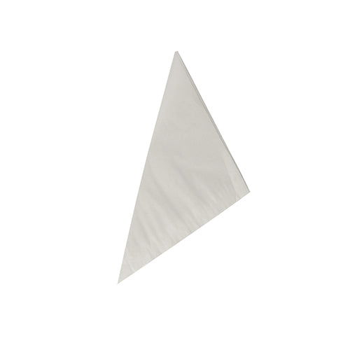 A PAPSTAR 1000 cone bags parchment substitute, greaseproof from PAPSTAR GmbH is depicted as a white, triangular piece of fabric against a solid white background.