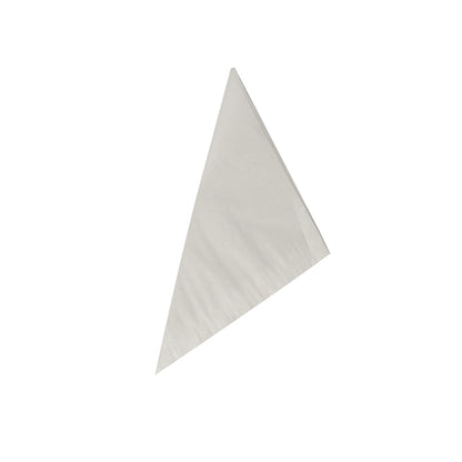 A PAPSTAR 1000 cone bags parchment substitute, greaseproof from PAPSTAR GmbH is depicted as a white, triangular piece of fabric against a solid white background.