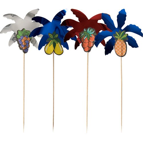 Set mit 50 PAPSTAR Deko-Pickern "Palmblätter" (19,5 cm, farblich sortiert) der PAPSTAR GmbH - ideal für festliche Drinks und Party-Snacks. Die Lieferung erfolgt in einem Papp-Tray zum einfachen Servieren und Aufbewahren.