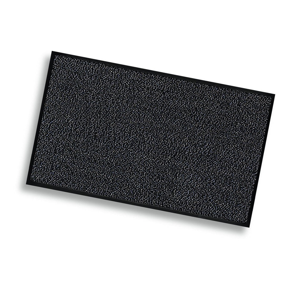 The Nölle Profi Brush dirt-trapping mat custom-sized 25 m from Nölle Profi Brush Brush & Paint Technology e.K. is a rectangular black entrance mat with a textured surface and black border - perfect for catching dirt in any entrance area.