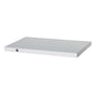 A cooling plate 1/4 GN from Duni GmbH made of silver aluminum (164x265x15 mm) with smooth edges and a small round hole near one corner is depicted on a plain white background.