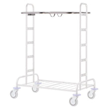 VERMOP holding frame 2 x 120 L, central, stainless steel, 67 x 50 x 6 cm