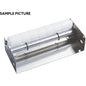A metal bracket holds a horizontal cylindrical rod with several white plastic rollers, similar to the nail roller DF10 221x95x66 mm from Duni GmbH - a high-quality nail roller for professionals, ideal as a tool for craftsmen. Text: "EXAMPLE IMAGE.
