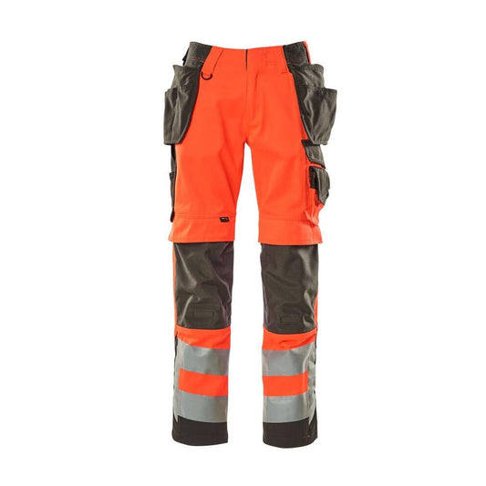 MASCOT® Wigan Handwerkerhose, hi-vis rot/dunkelanthrazit