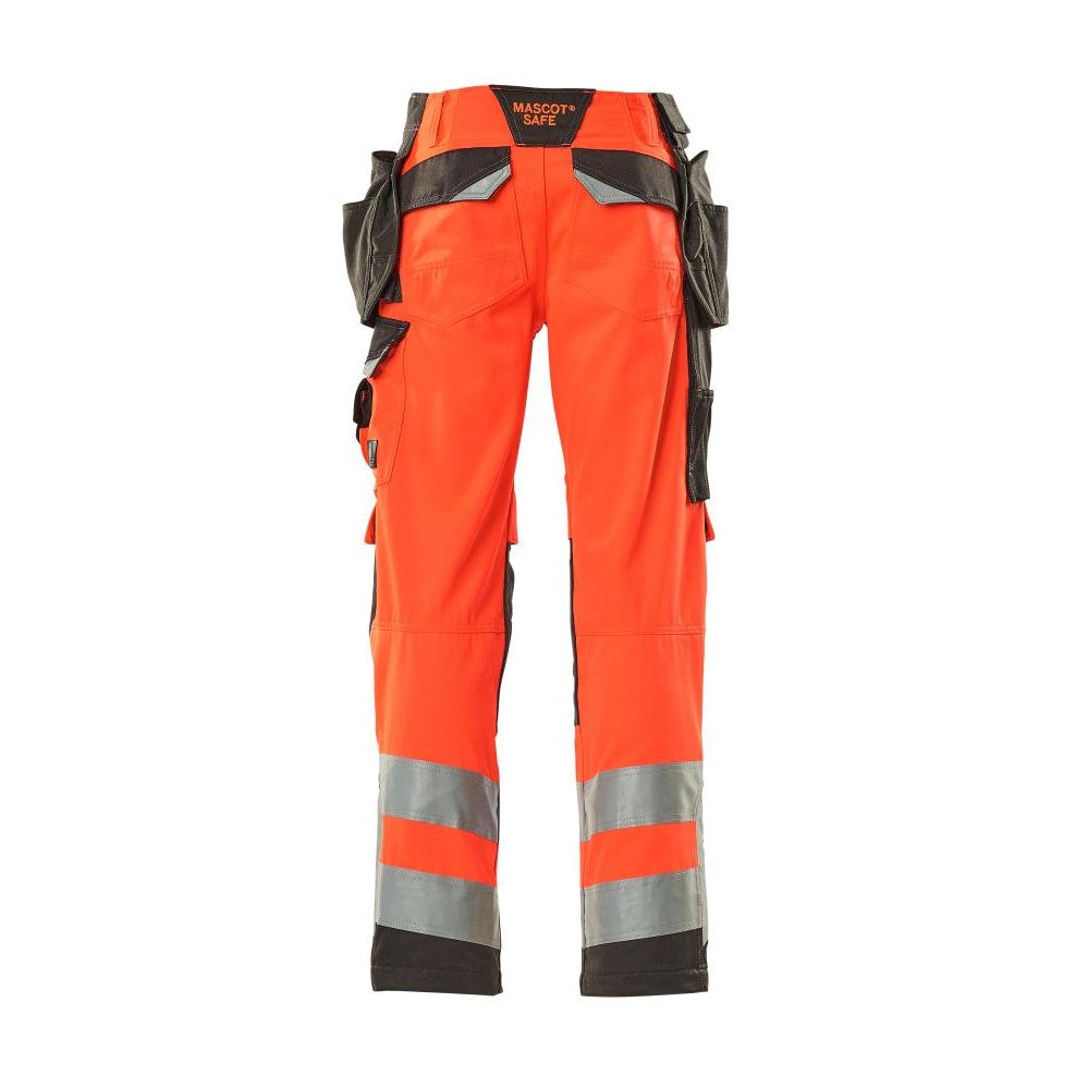 MASCOT® Wigan Handwerkerhose, hi-vis rot/dunkelanthrazit