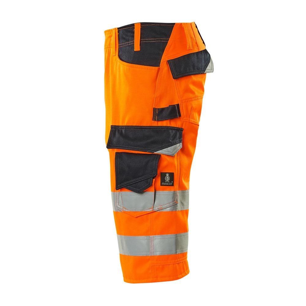 MASCOT® Luton Dreiviertel-Hose, hi-vis orange/schwarzblau