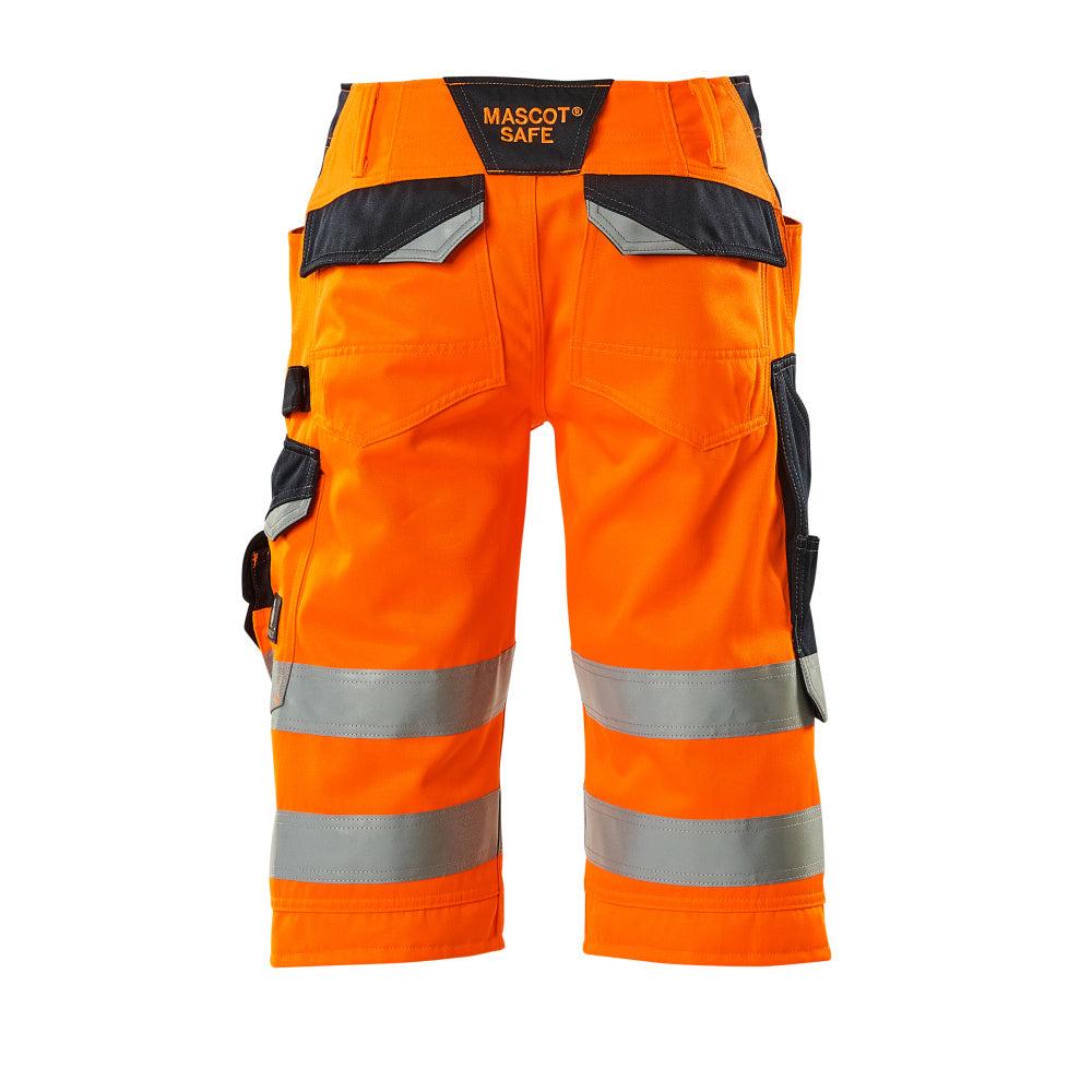 MASCOT® Luton Dreiviertel-Hose, hi-vis orange/schwarzblau