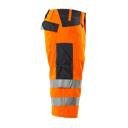 MASCOT® Luton Dreiviertel-Hose, hi-vis orange/schwarzblau