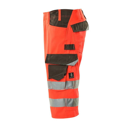 MASCOT® Luton Dreiviertel-Hose, hi-vis rot/dunkelanthrazit