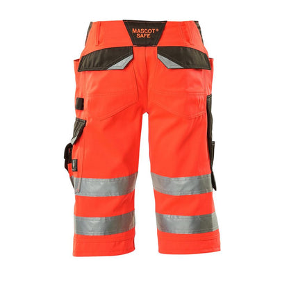 MASCOT® Luton Dreiviertel-Hose, hi-vis rot/dunkelanthrazit