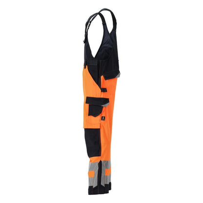 MASCOT® Newcastle Latzhose, hi-vis orange/schwarzblau