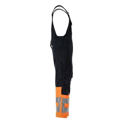 MASCOT® Sunderland Latzhose, schwarzblau/hi-vis orange