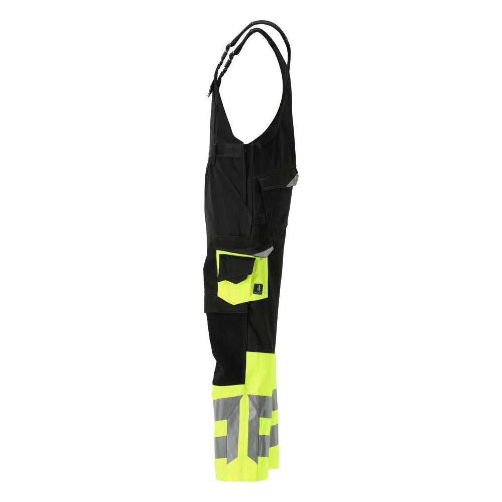 MASCOT® Sunderland Latzhose, schwarz/hi-vis gelb