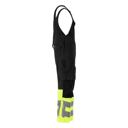 MASCOT® Sunderland Latzhose, schwarz/hi-vis gelb
