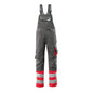 MASCOT® Sunderland Latzhose, dunkelanthrazit/hi-vis rot