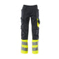 MASCOT® Leeds Hose, schwarzblau/hi-vis gelb
