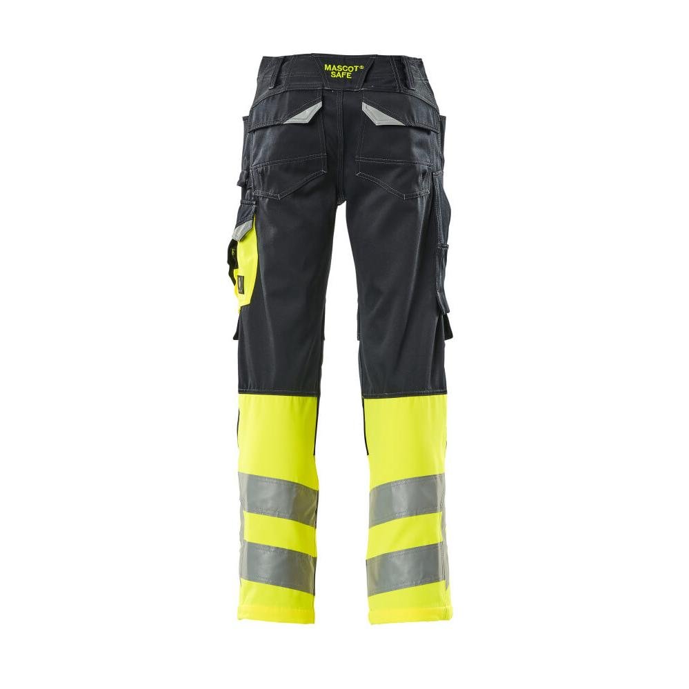 MASCOT® Leeds Hose, schwarzblau/hi-vis gelb