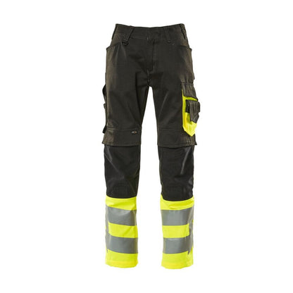 MASCOT® Leeds Hose, schwarz/hi-vis gelb